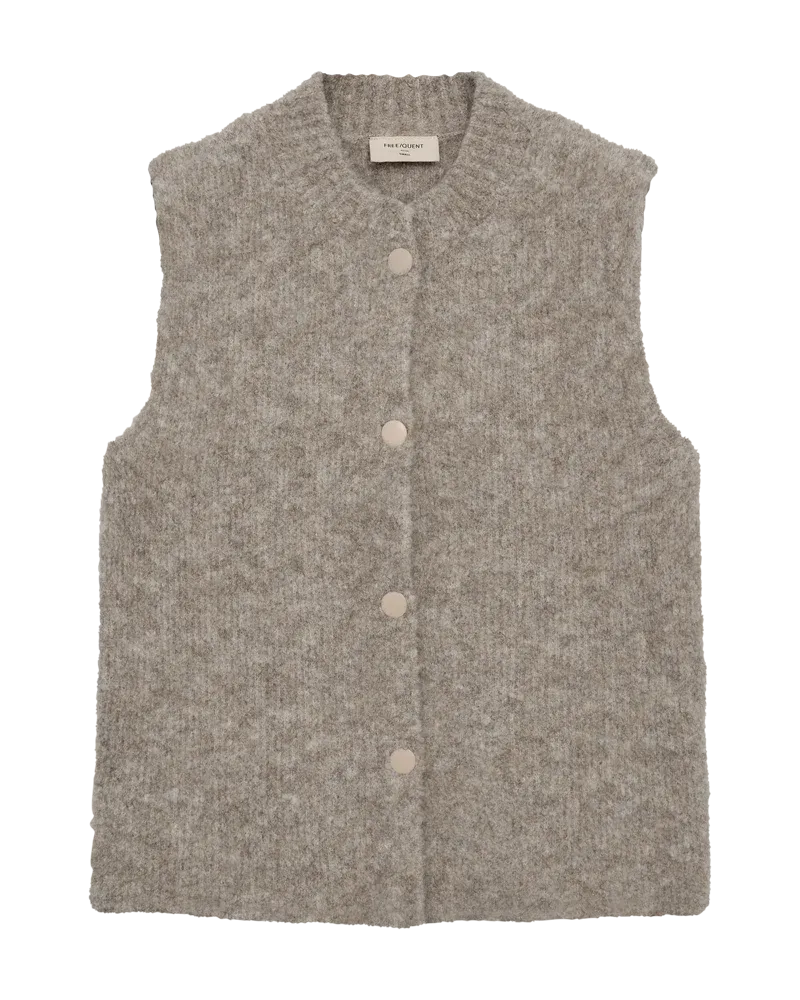 Freequent FQJUMP-WAISTCOAT Desert Taupe Melange 206808 Freequent FQJUMP-WAISTCOAT Desert Taupe Melange 206808