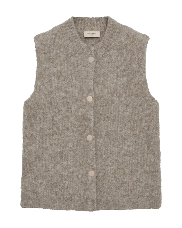 Freequent FQJUMP-WAISTCOAT Desert Taupe Melange 206808