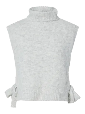 Pieces PCJECCA PONCHO BC Light Grey Melange 17160061