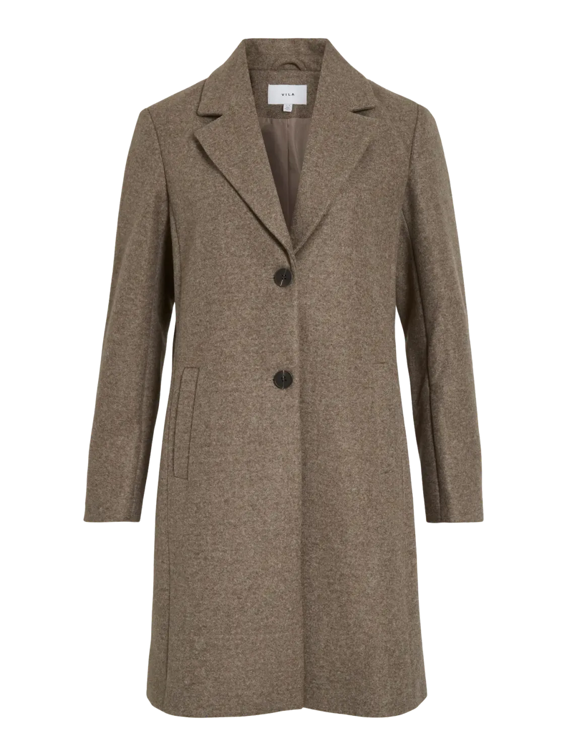 Vila VICLAUDIA BUTTON COAT - NOOS Falcon/MELANGE 14094900