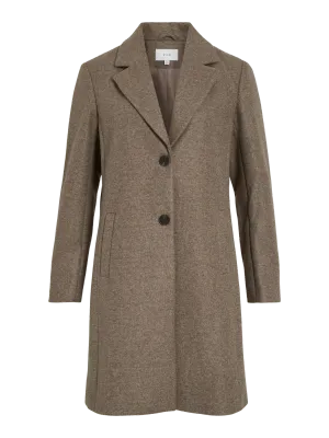 Vila VICLAUDIA BUTTON COAT - NOOS Falcon/MELANGE 14094900