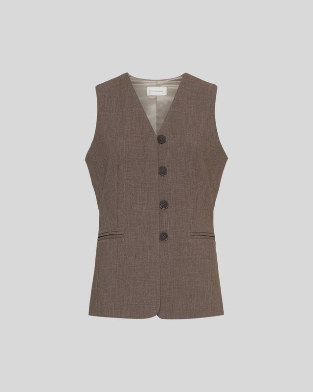 MSCH Copenhagen MSCHRosina Michelle Waistcoat SLATE BLACK MEL 19231
