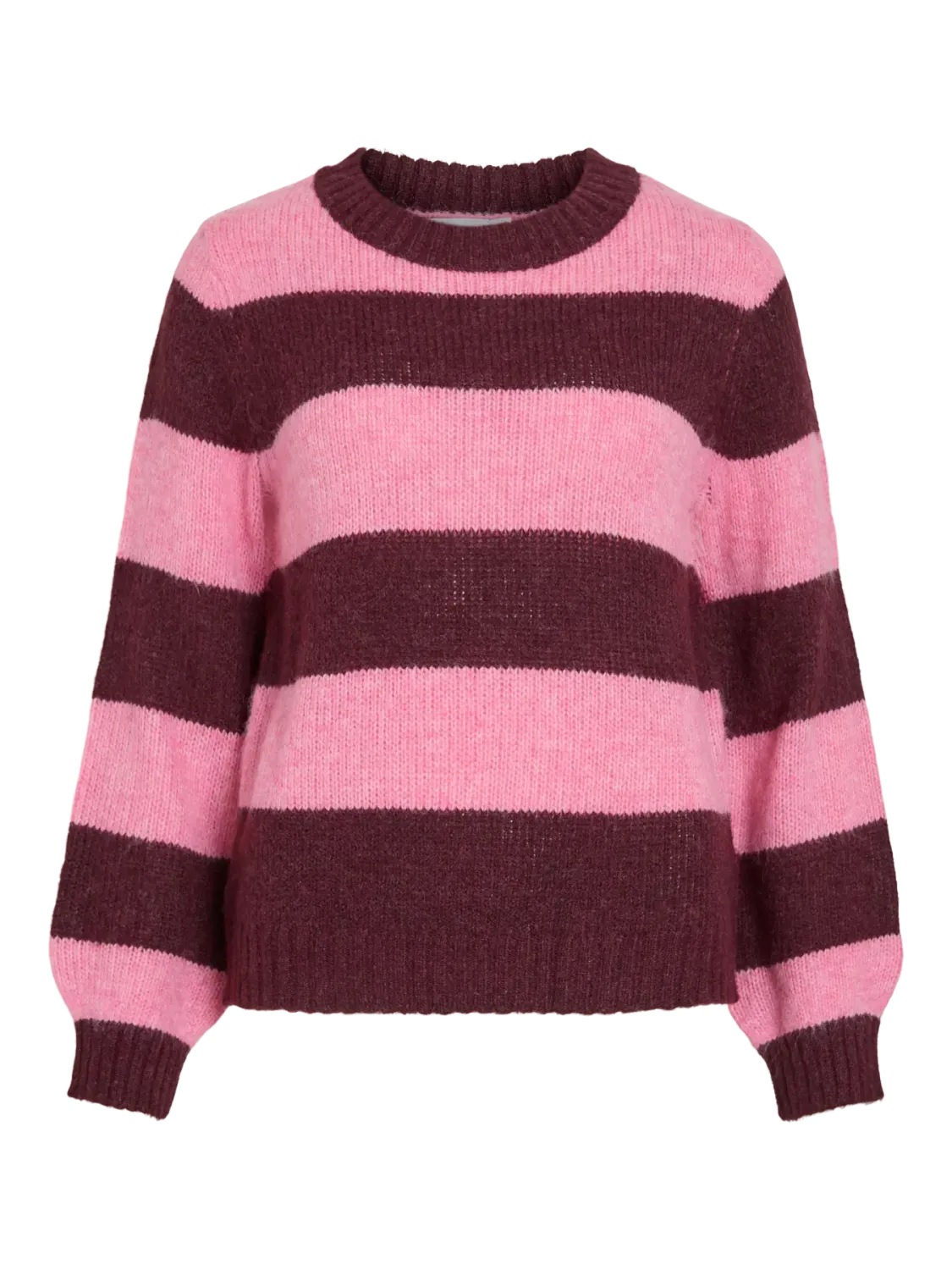 Vila VIPOLANA NEW L/S STRIPE KNIT TOP Fig/SANGRIA SUNSET 14108901
