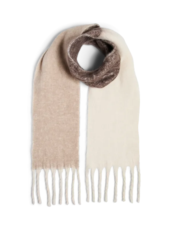 Pieces PCBEA NARROW LONG SCARF NOOS BC Moonbeam/COLOUR BLOC 17158215