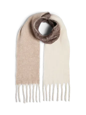 Pieces PCBEA NARROW LONG SCARF NOOS BC Moonbeam/COLOUR BLOC 17158215