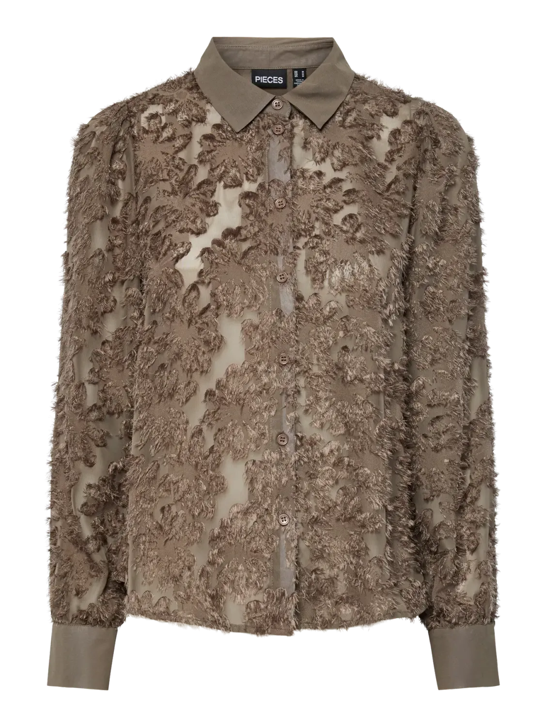 Pieces PCMIARA LS SHIRT WVN BC Morel 17160869