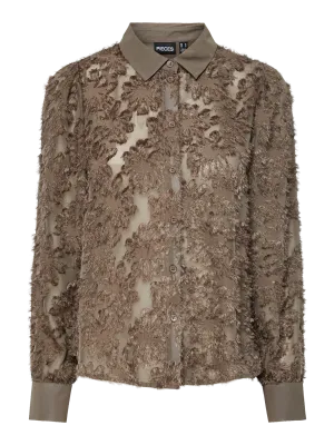 Pieces PCMIARA LS SHIRT WVN BC Morel 17160869