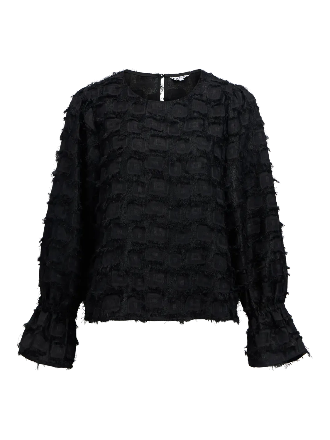 Object OBJDARIA RE L/S O-NECK TOP 140 Black 23047328