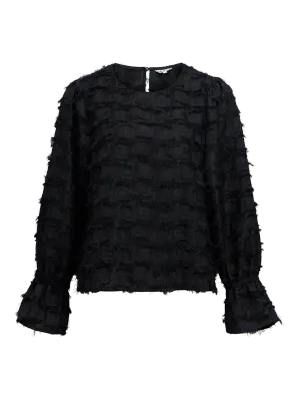 Object OBJDARIA RE L/S O-NECK TOP 140 Black 23047328