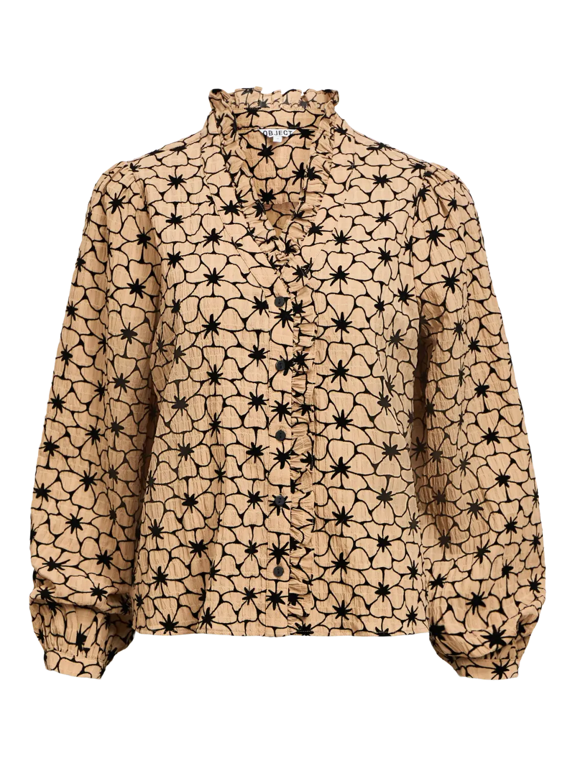 Object OBJDEA L/S RE SHIRT 141 Tannin/Black 23047655