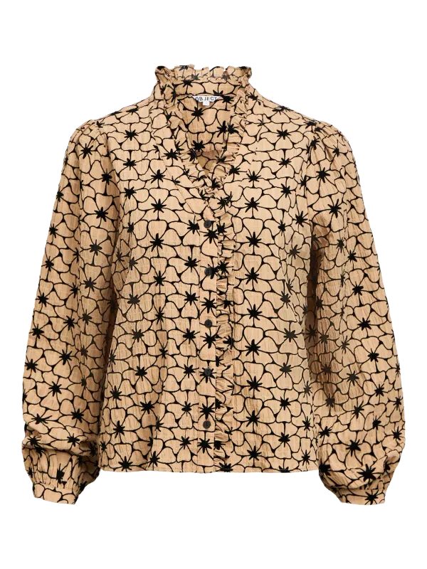 Object OBJDEA L/S RE SHIRT 141 Tannin/Black 23047655