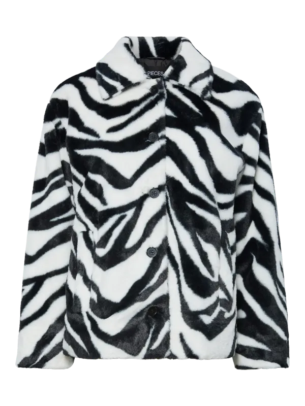 Pieces PCROBYN JACKET Black/Zebra 17153567
