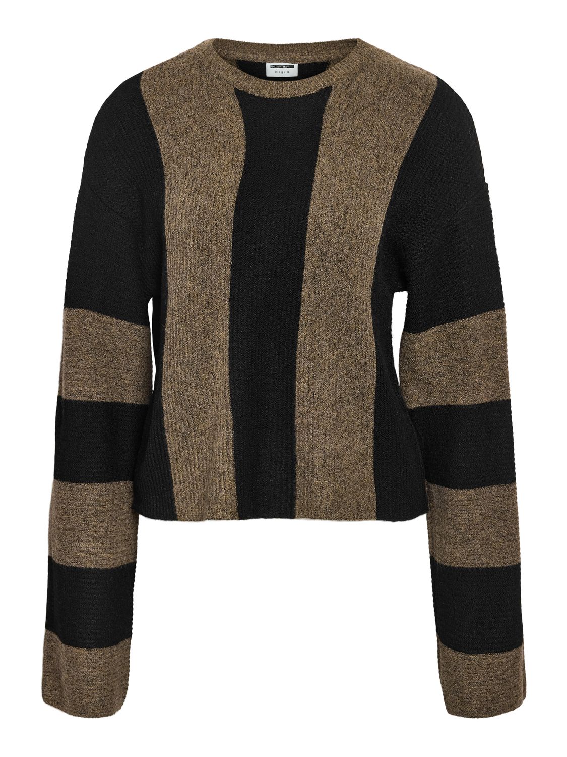 Noisy May NMAGATHA L/S WIDE SLEEVE KNIT FWD D: Morel/BLACK 27034700