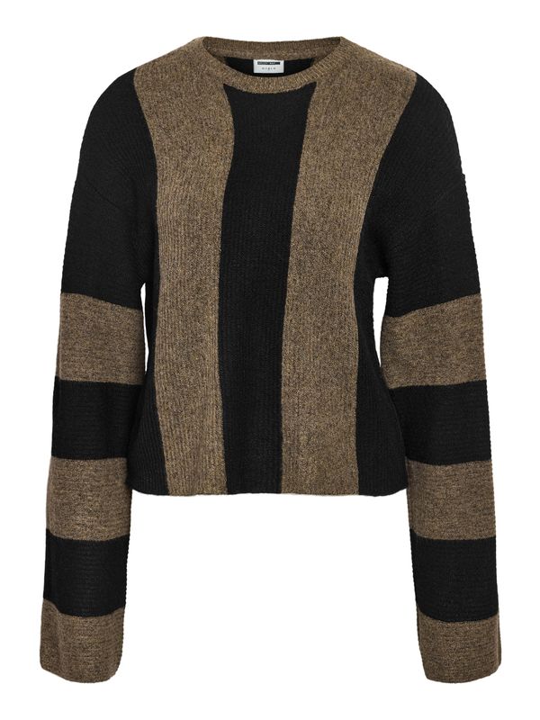 Noisy May NMAGATHA L/S WIDE SLEEVE KNIT FWD D: Morel/BLACK 27034700