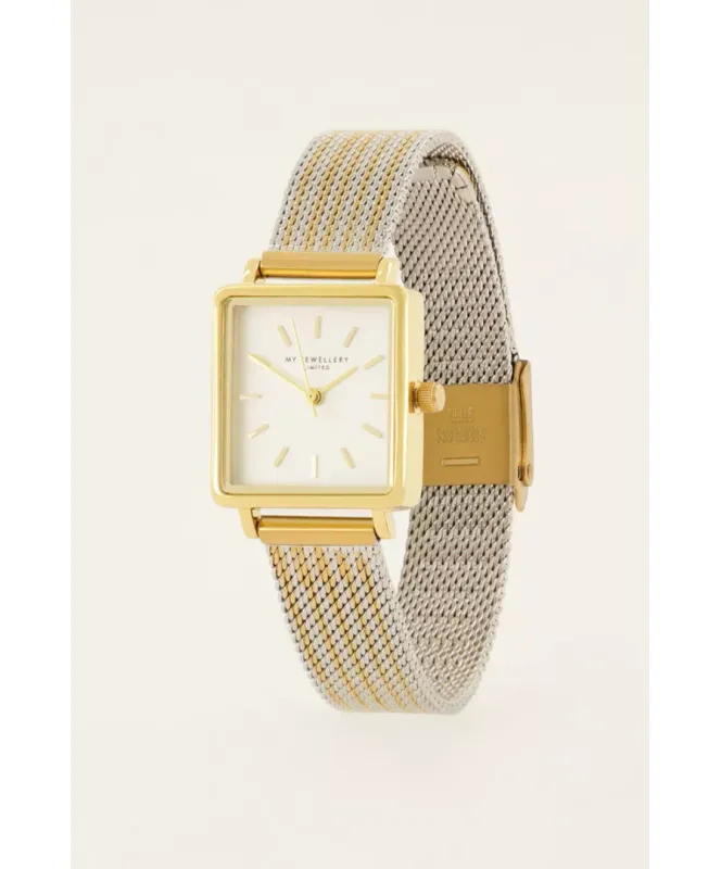 My Jewellery horloge vierkant multicolor