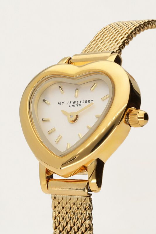 My Jewellery Love horloge met hartje Goud