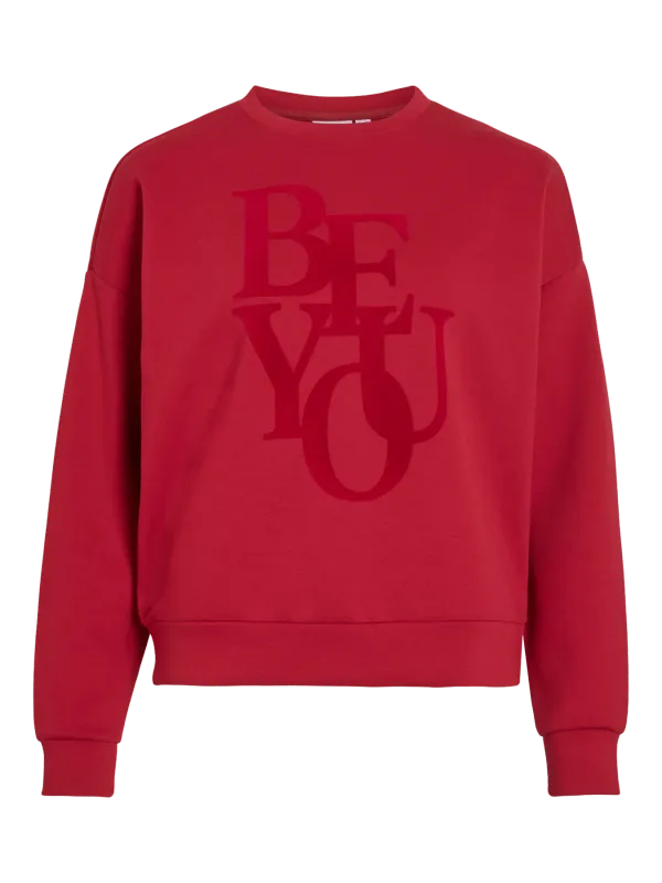 Vila VIREFLECT BE YOU O-NECK L/S TOP Jester Red 14110271