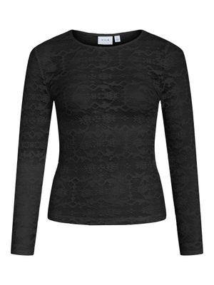 Vila VIVELINA L/S LACE TOP/1 Black Beauty 14112677