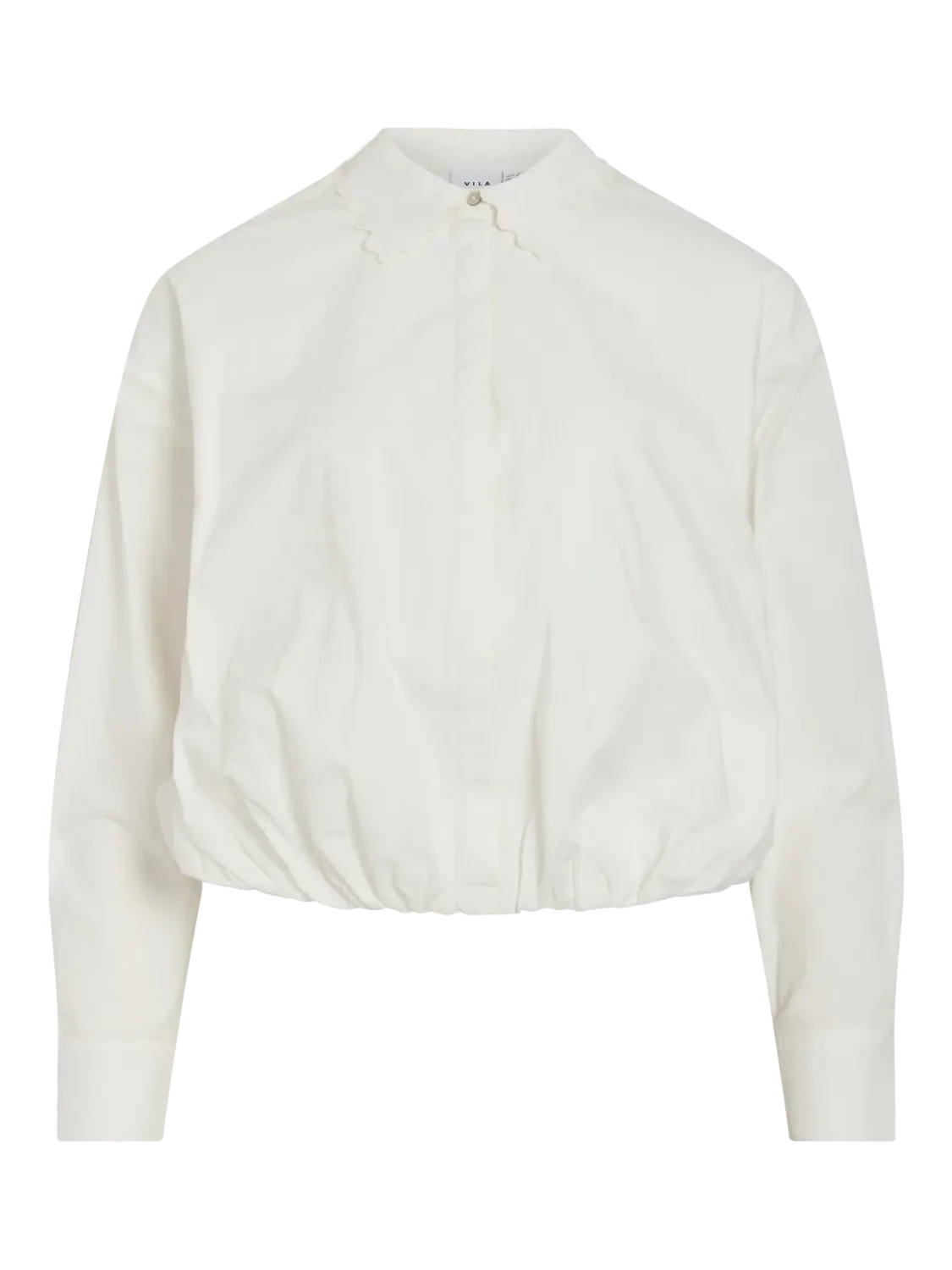 Vila VIWAVYA L/S WAVY BALLOON SHIRT Snow White 14111374