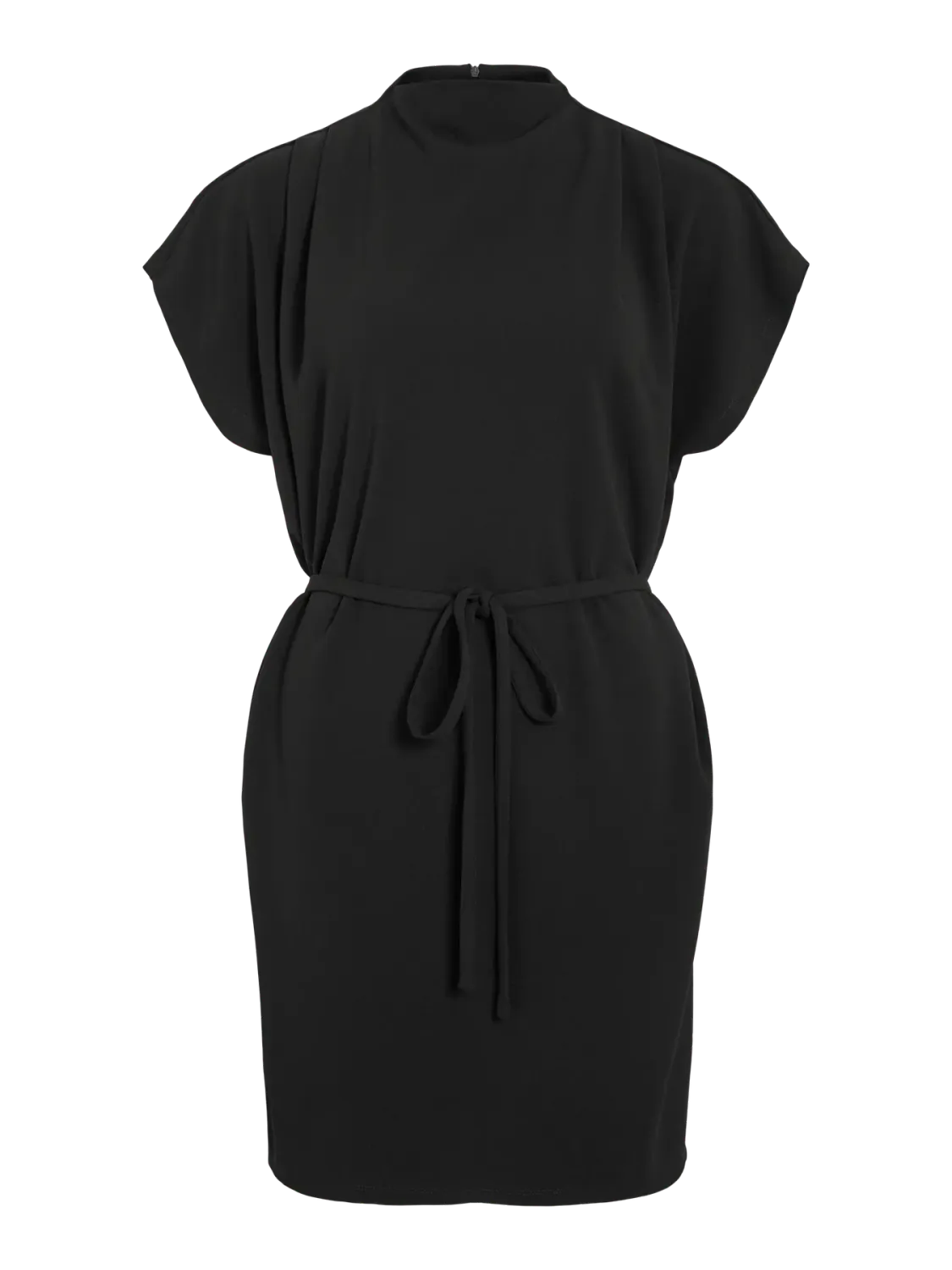 Vila VIMERLANO FUNNELNECK S/S DRESS Black Beauty 14110289