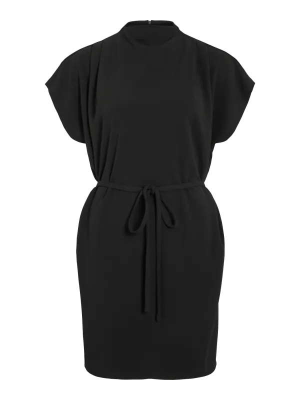 Vila VIMERLANO FUNNELNECK S/S DRESS Black Beauty 14110289