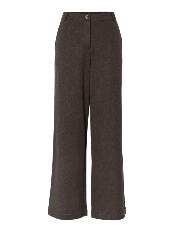 Pieces PCMAMILLA HW WIDE PANTS BC Hot Fudge 17161809