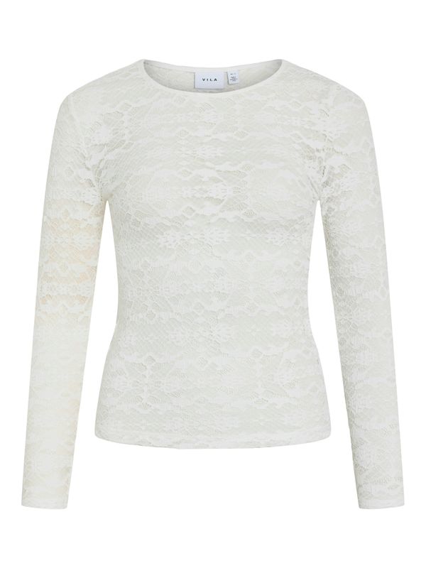 Vila VIVELINA L/S LACE TOP/1 Snow White 14112677
