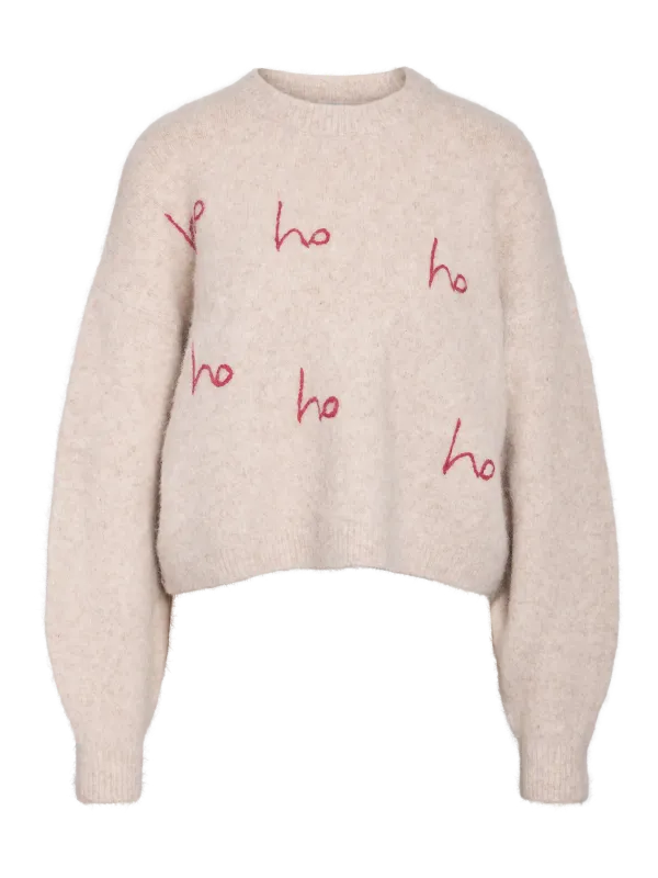 Noisy May NMVIXEN L/S O-NECK EMBROIDERY KNIT : 244775002 27034911