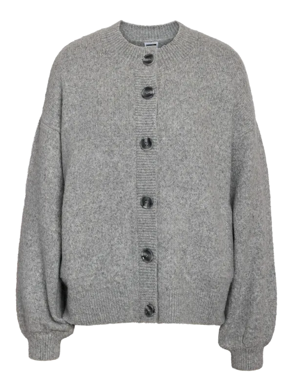 Noisy May NMELOISE L/S KNIT CARDIGAN FWD DD Medium Grey Melange 27034705
