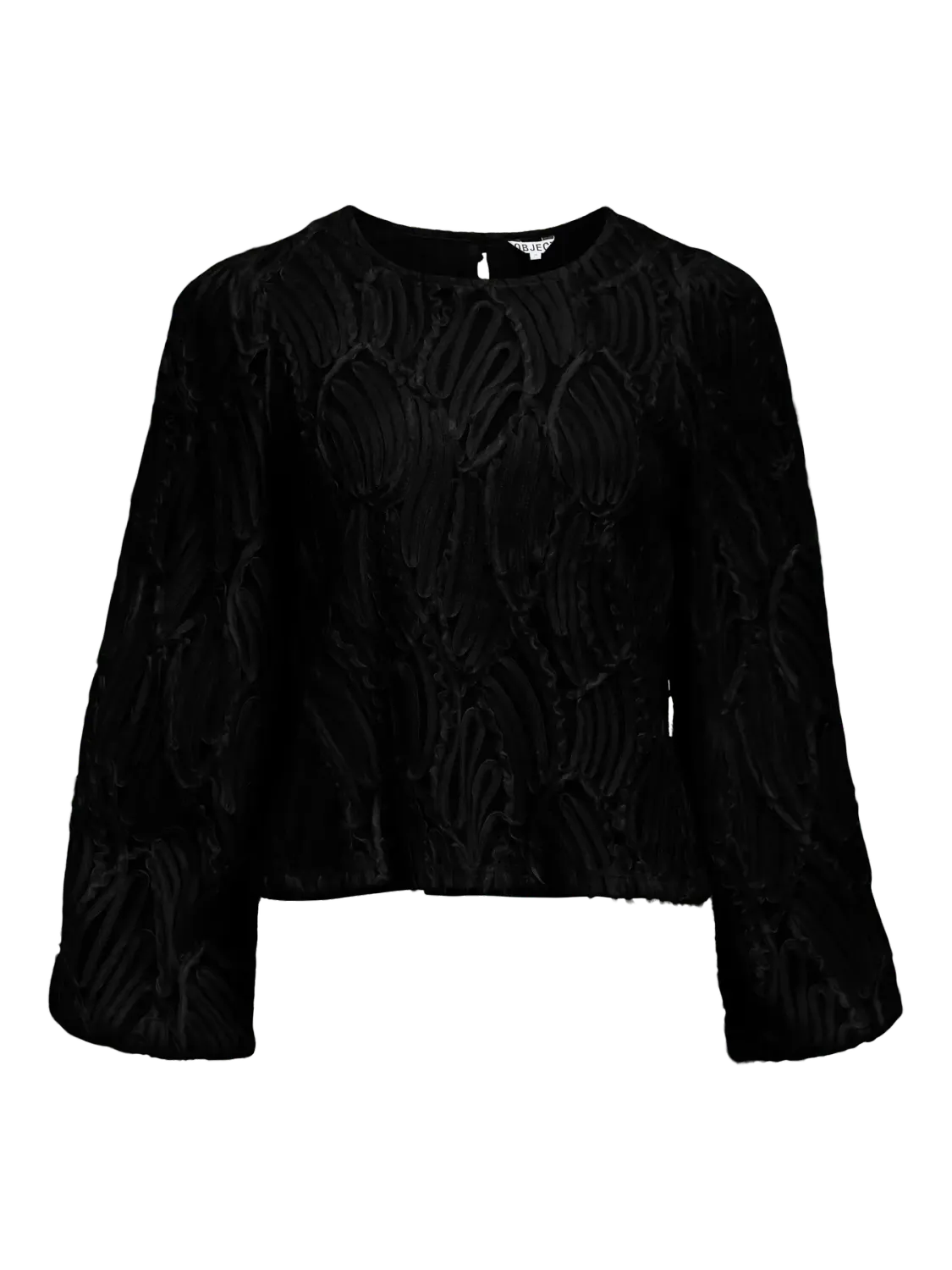 Object OBJLUCIE L/S RE O-NECK TOP NOOS Black 23047624
