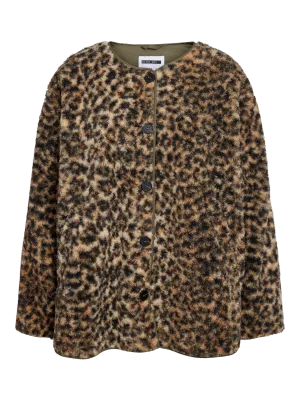 Noisy May NMFELINE LOOSE TEDDY JACKET FWD Birch/LEO 27035980 Noisy May NMFELINE LOOSE TEDDY JACKET FWD Birch/LEO 27035980
