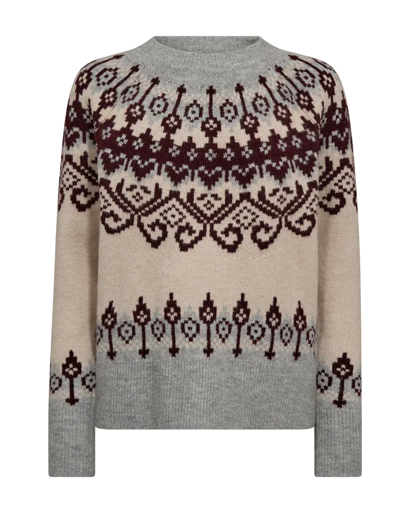 Freequent FQMERLA-PULLOVER Moonbeam mel w Med Grey Mel 206760