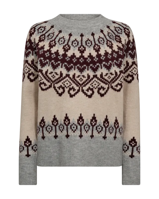 Freequent FQMERLA-PULLOVER Moonbeam mel w Med Grey Mel 206760