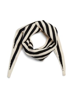 Pieces PCLULLU MINI STRIPE KNIT SCARF BC Cloud Dancer/Black 17148770