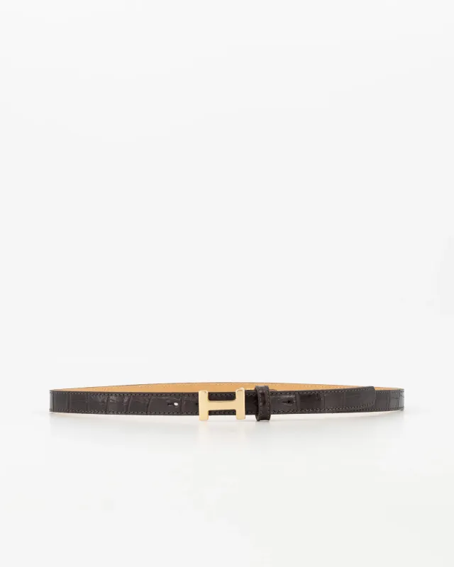 Teatro Riem small met H gesp Brown/Croc Hera