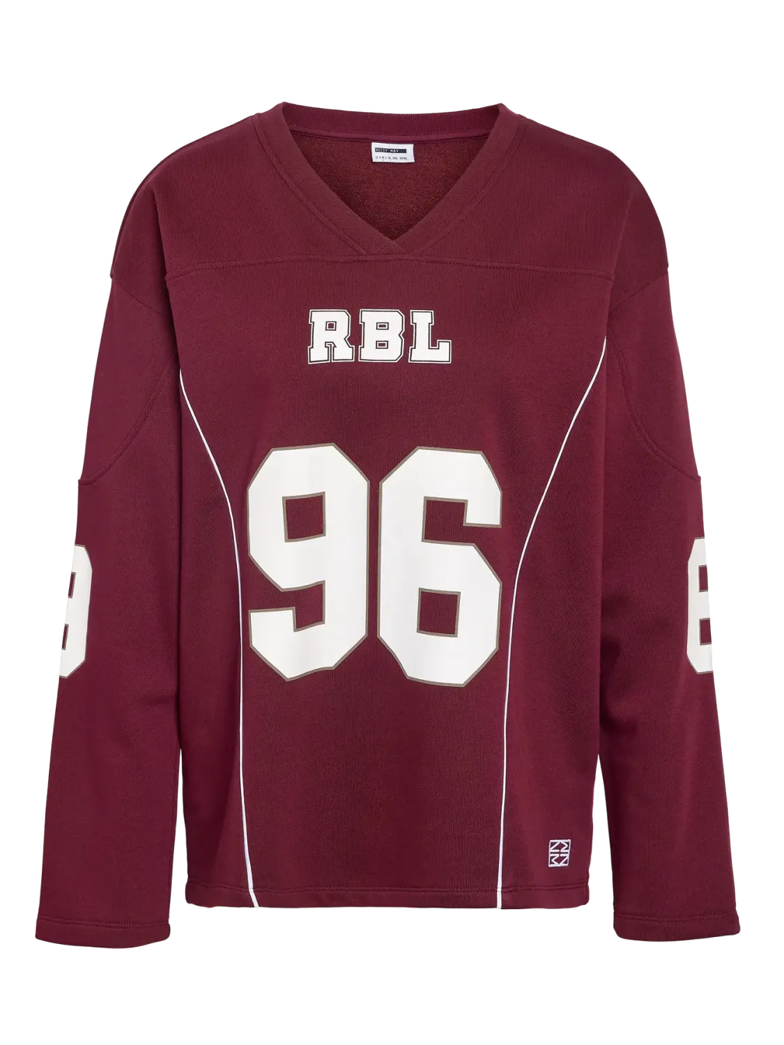 Noisy May NMASTON L/S V-NECK SPORTS SWEAT JRS: Windsor Wine 27036258