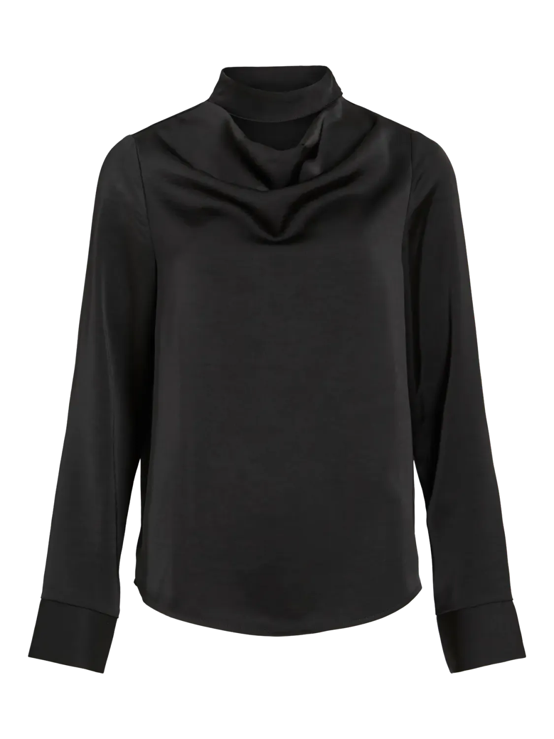 Vila VIFADIA L/S DRAPED TOP Black 14115067