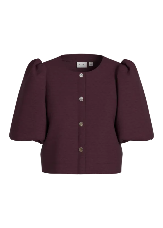 Vila VITALIAMA O-NECK 2/4 OPEN SHORT TOP Fig 14111383