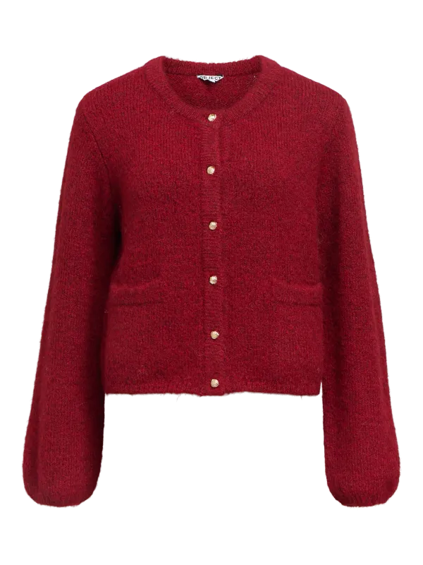 Object OBJSAGGIA RE L/S KNIT CARDIGAN NOOS Karanda Red/Melange 23046886
