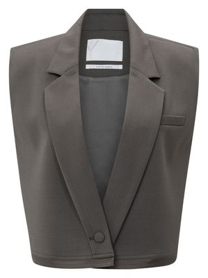 YaYa Sleeveless short blazer DARK NIGHT GREY 01-501075-510