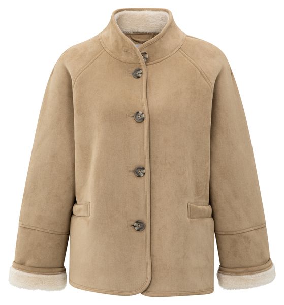YaYa Oversized lammy coat LIGHT CAMEL 02-001066-510