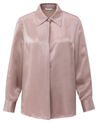 YaYa Satin blouse SHADOW GRAY PINK 01-701326-510