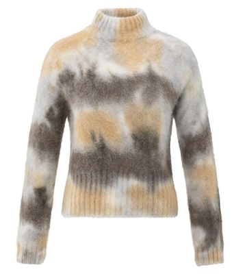 YaYa Knitted sweater with print DARK TAUPE GREY DESS 01-000540-510