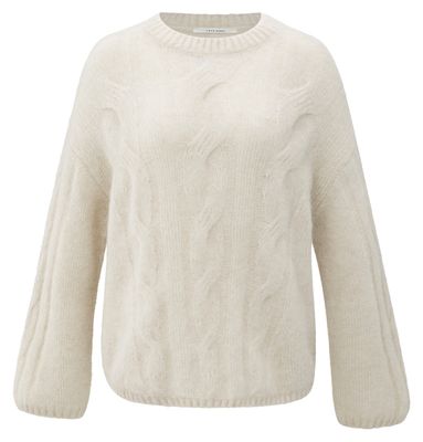 YaYa Soft cable knit sweater WOOL WHITE 01-000520-510