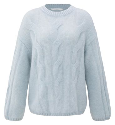 YaYa Soft cable knit sweater SECRET SPACES GREY 01-000520-510