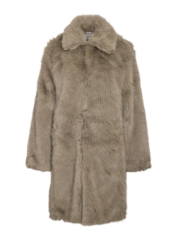 Noisy May NMEVIE FUR COAT DD Aluminum 27034662