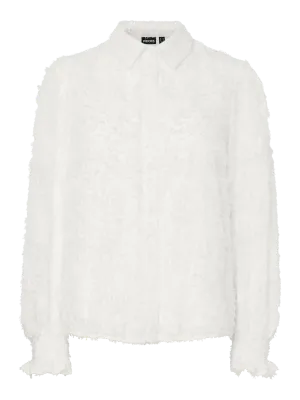 Pieces PCPINA LS SHIRT WVN BC Cloud Dancer 17154276