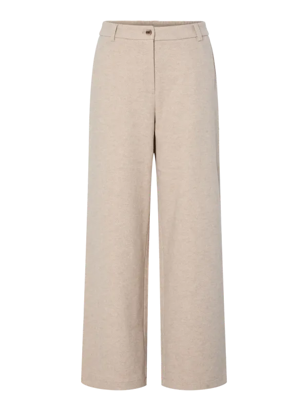 Pieces PCMAMILLA HW WIDE PANTS BC Porpoise 17161809