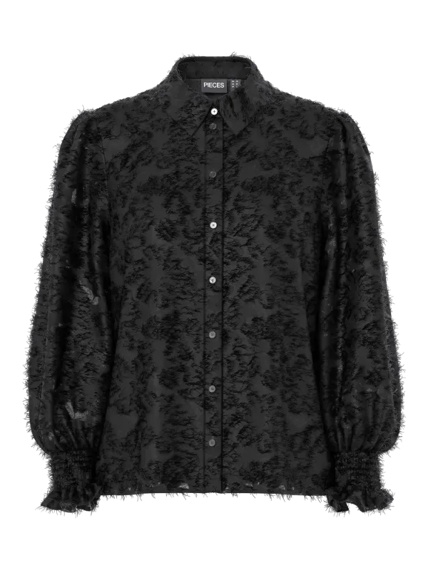 Pieces PCPINA LS SHIRT WVN BC Black 17154276