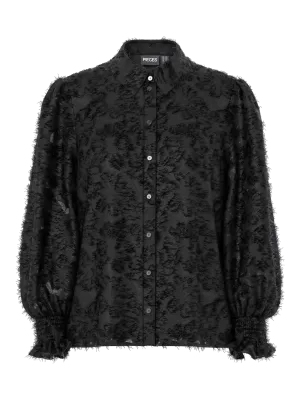 Pieces PCPINA LS SHIRT WVN BC Black 17154276